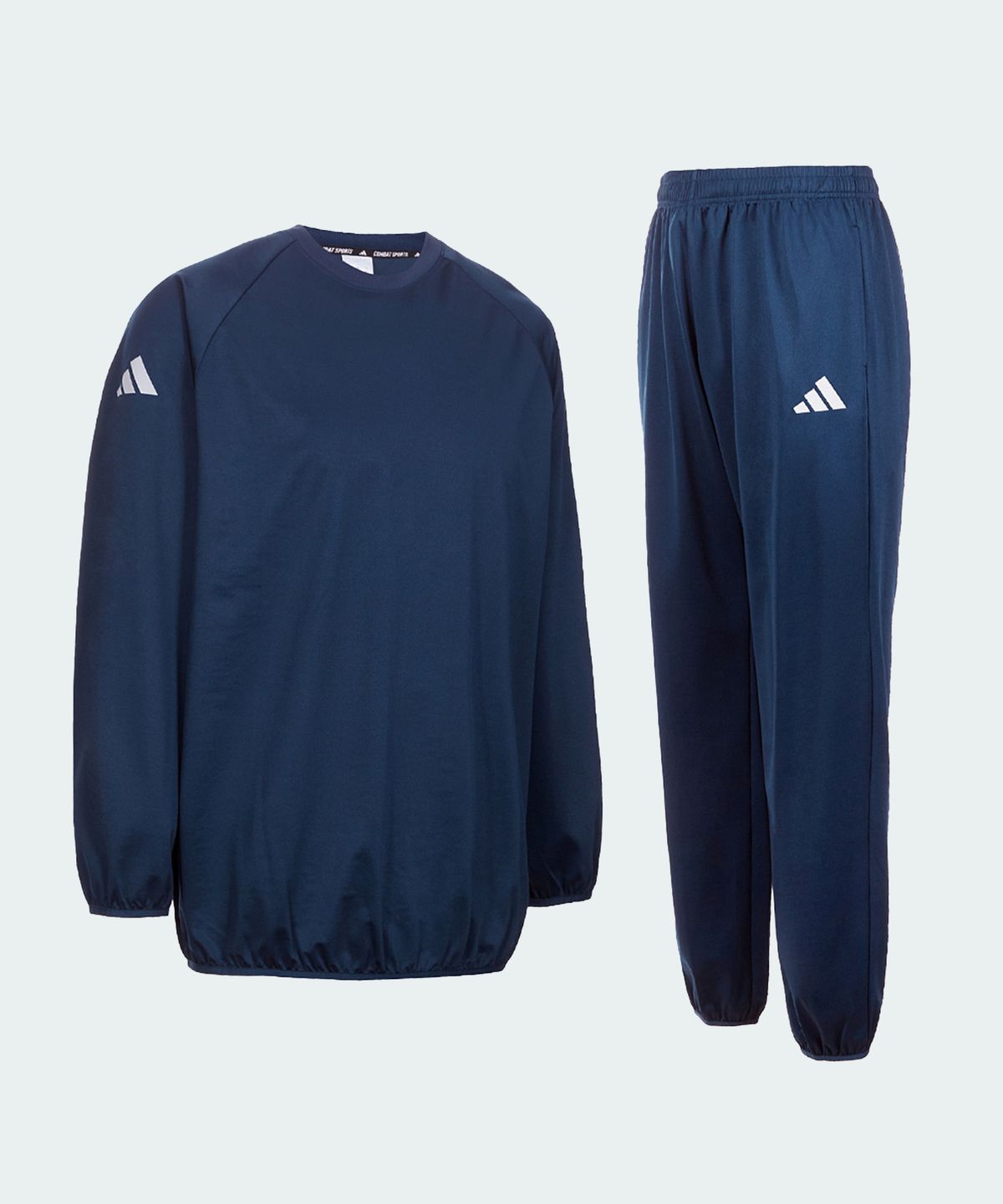 아디다스 컴뱃 스포츠(ADIDAS COMBAT SPORTS) 아디다스 크루넥 사우나 수트 땀복 세트 - 네이비 (네이비 코팅)