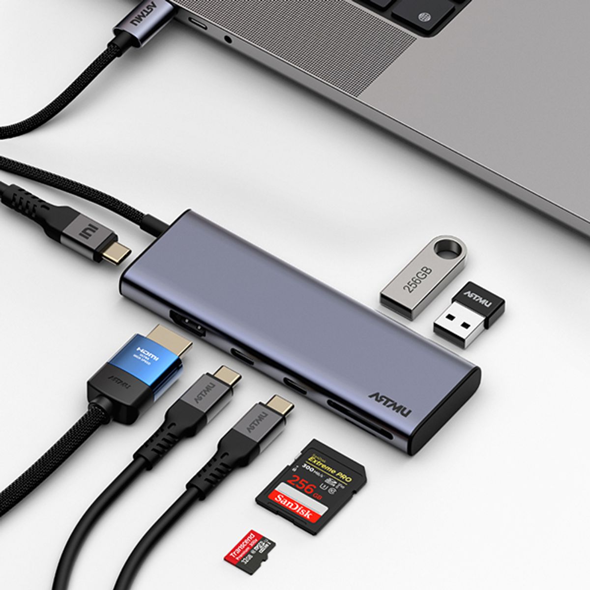 아트뮤(ARTMU) USB C타입 8in1 4K 60hz Gen2 10Gbps 멀티 허브 MH330