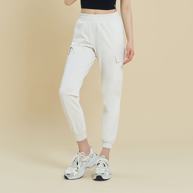 [SWP23043-08] 소로나 하이 카고 조거팬츠 아이보리