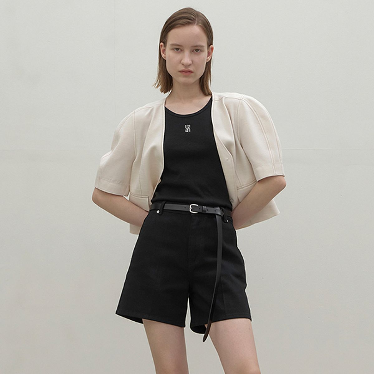 아틀리에 나인(ATELIER NAIN) STITCH V-NECK VOLUME JACKET(JK-2946)