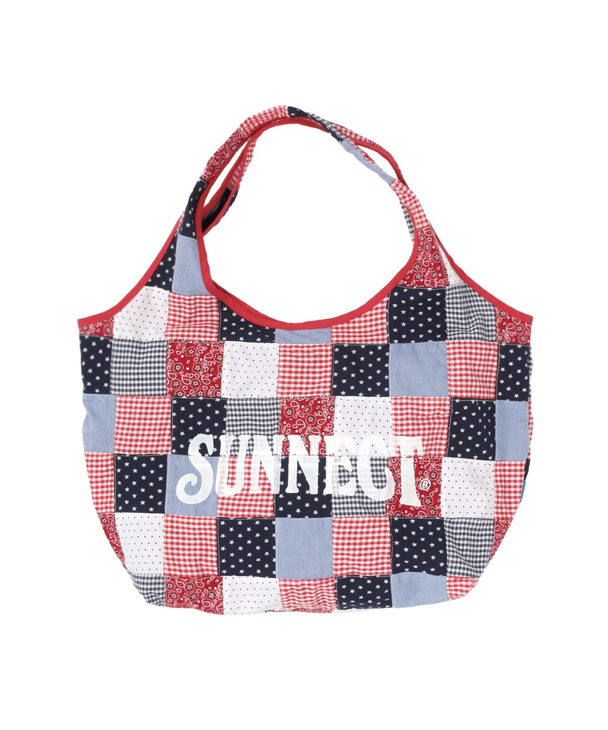 써넥트(SUNNECT) Madras Shopper Bag - Red
