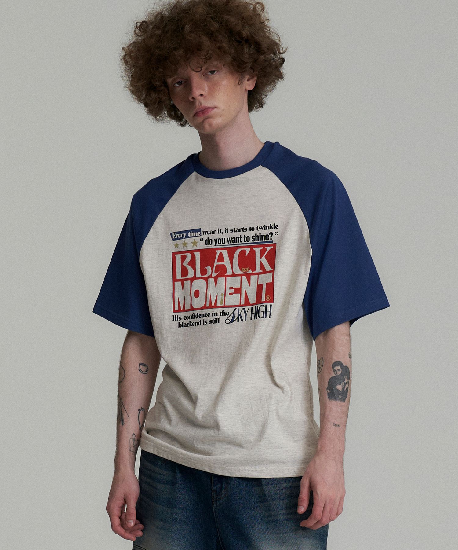 MUSINSA公式 | CACTUSDONUTMARKET Moment Raglan T-Shirt - Oatmeal