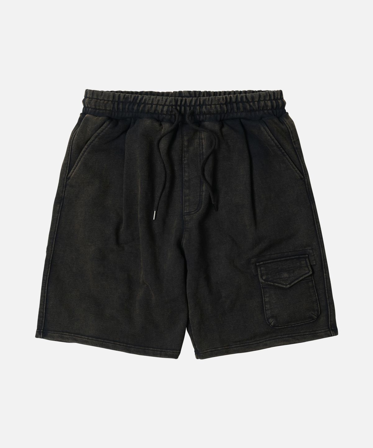 프리즘웍스(FRIZMWORKS) POUCH POCKET SWEAT SHORTS _ BLACK BROWN