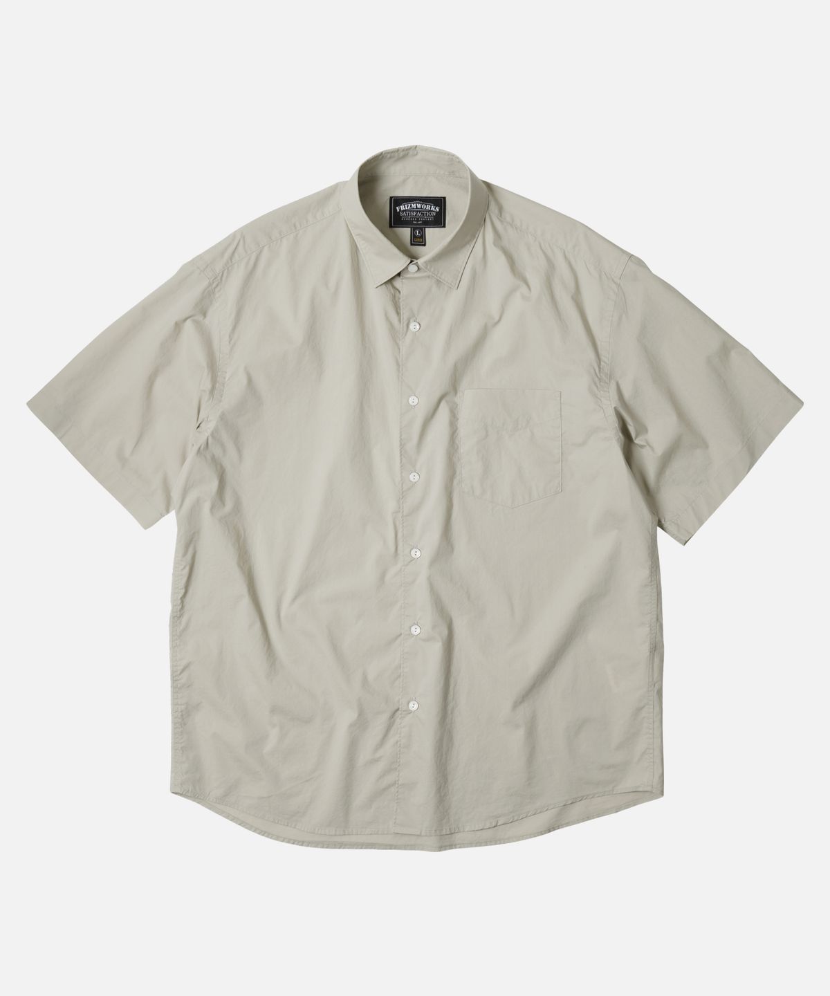프리즘웍스(FRIZMWORKS) TYPEWRITER HALF SHIRT _ DOVE GRAY