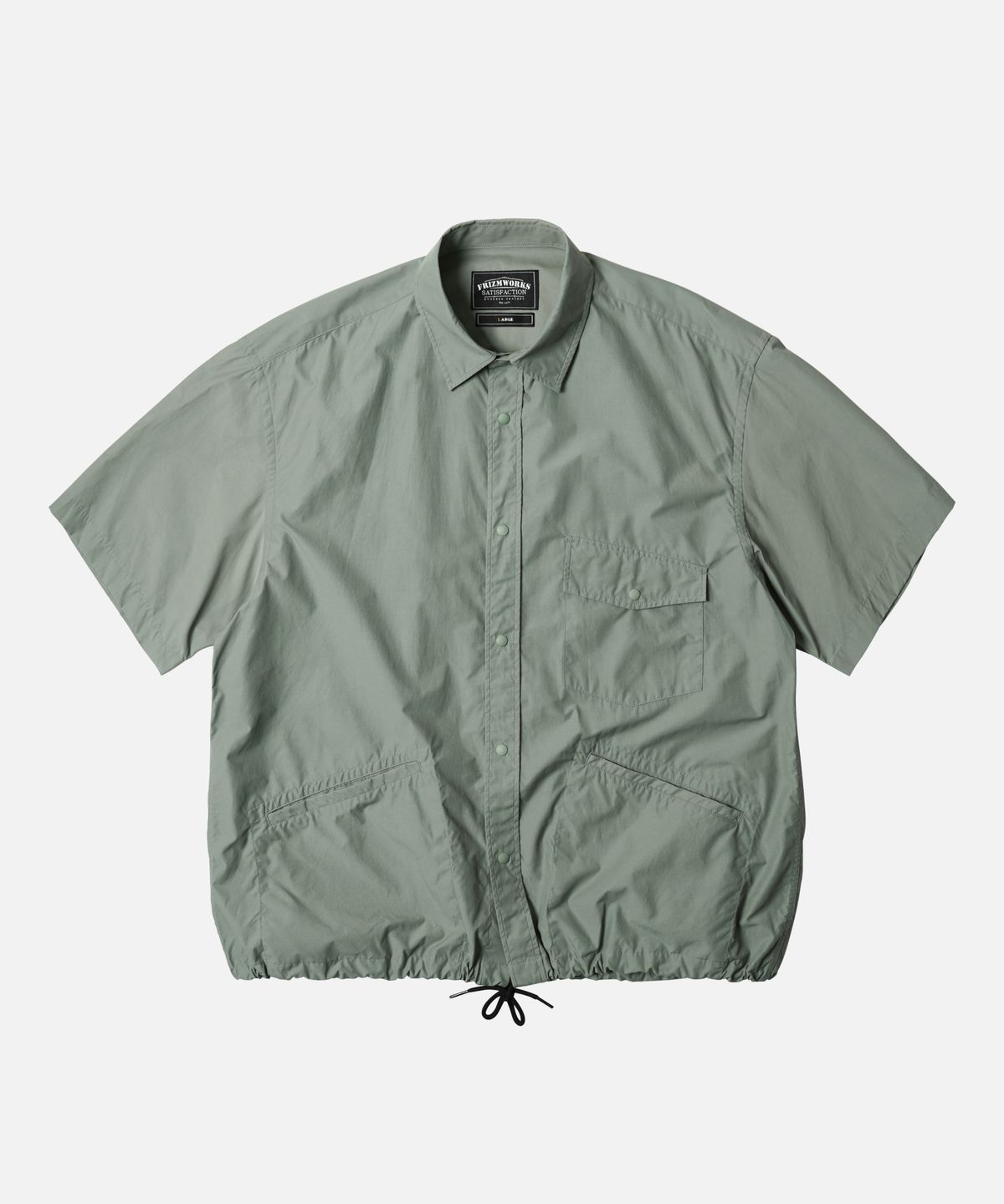 프리즘웍스(FRIZMWORKS) NYCO HALF COACH JACKET _ LIGHT OLIVE
