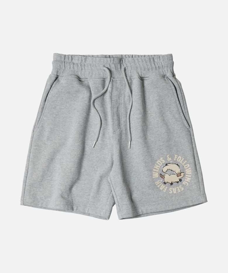 PLATYPUS SWEAT HALF PANTS _ GRAY
