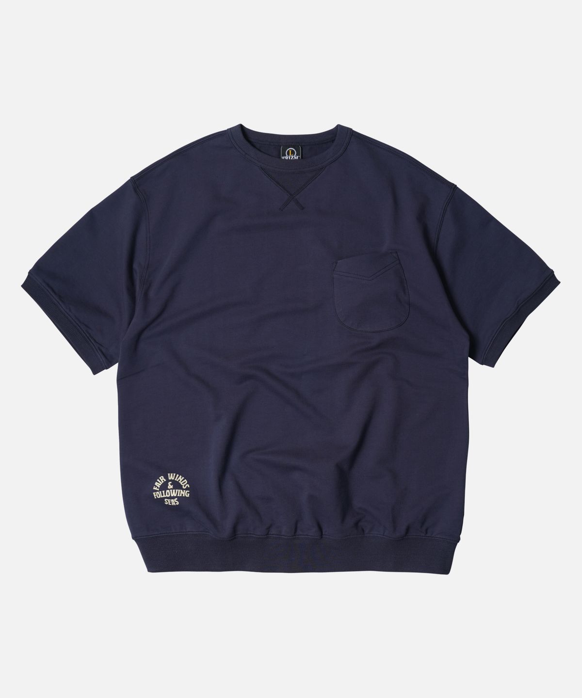 프리즘웍스(FRIZMWORKS) POCKET HALF SWEATSHIRT _ NAVY
