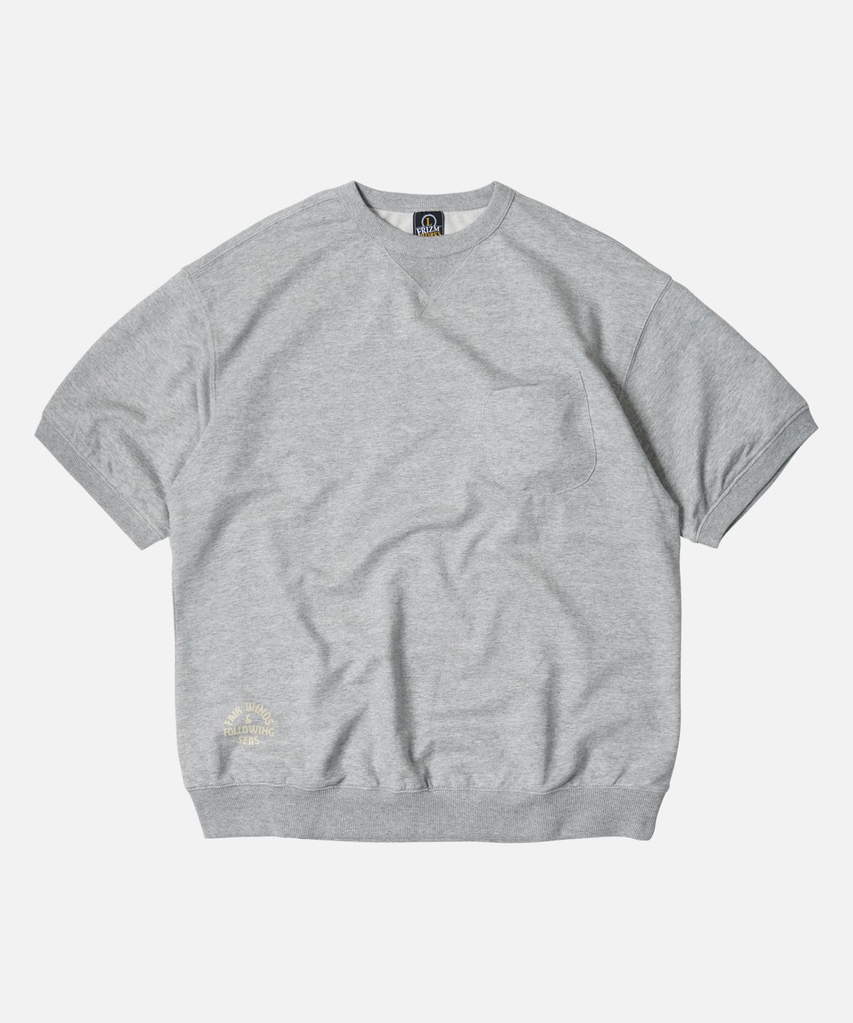 프리즘웍스(FRIZMWORKS) POCKET HALF SWEATSHIRT _ GRAY