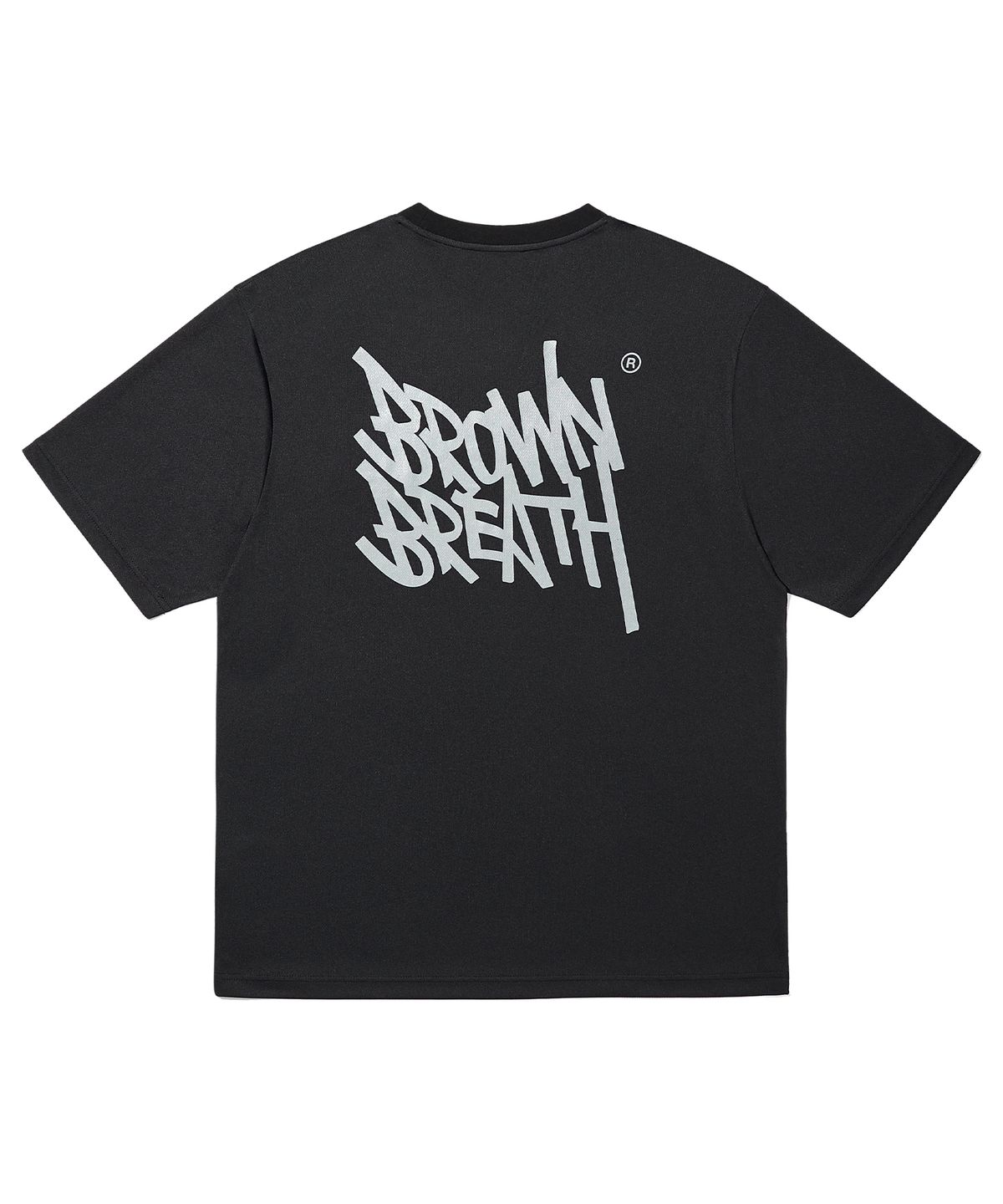 브라운브레스(BROWNBREATH) REFLECTIVE TAG MESH TEE - BLACK