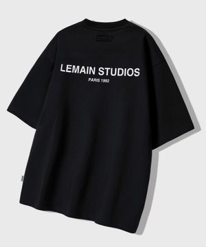 백 포인트 스튜디오 오버핏 반팔 티 [블랙]