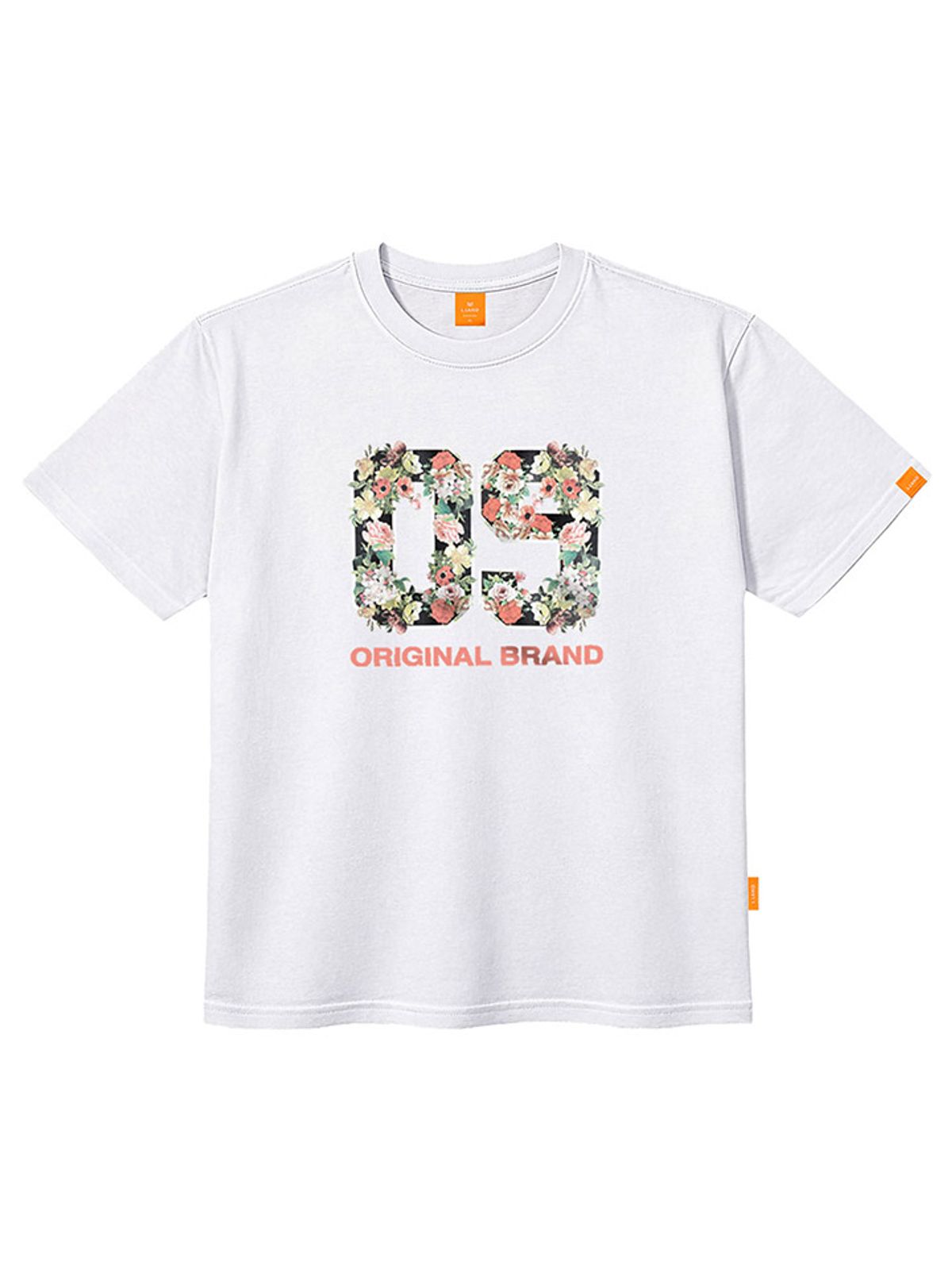 엘라모(LLAMO) 09플라워 반팔티셔츠 남녀공용 빅사이즈 S~4XL