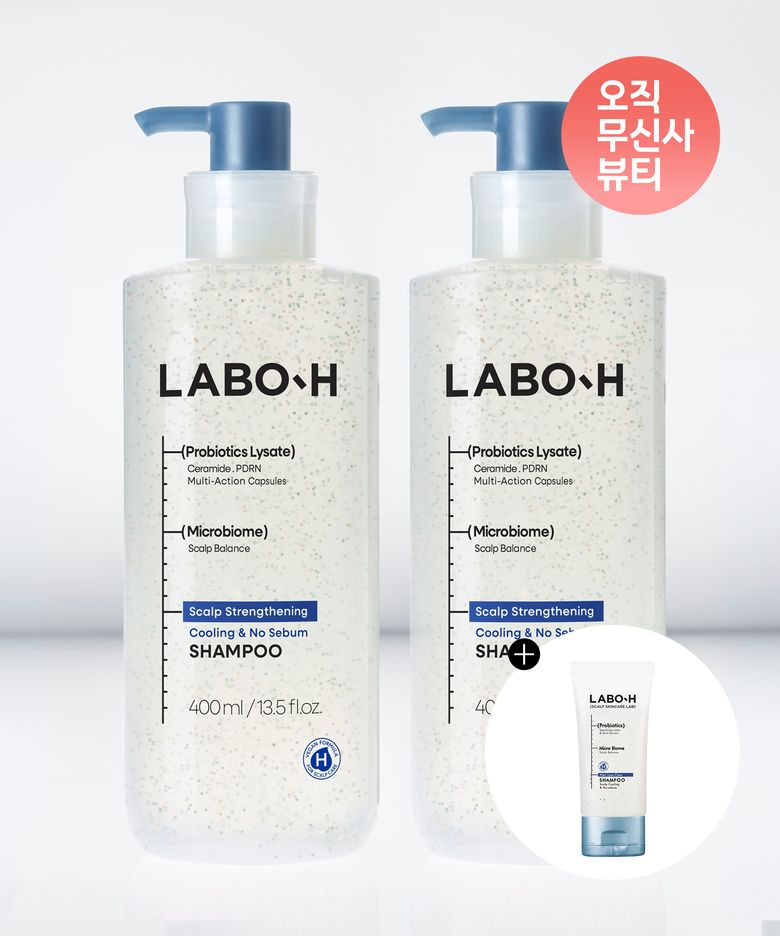 두피강화클리닉 쿨링&노세범 샴푸 400ml 2pack +  증정