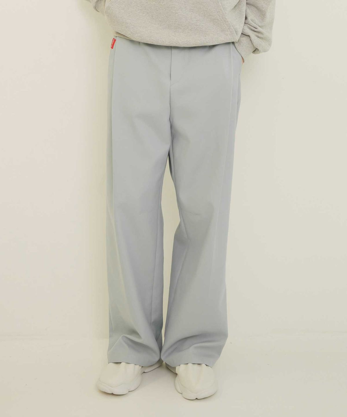 비욘드클로젯(BEYOND CLOSET) [COLLECTION LINE] 아카이브 더블 페이스 페브릭 스티치 디테일 코튼 팬츠 스카이 블루