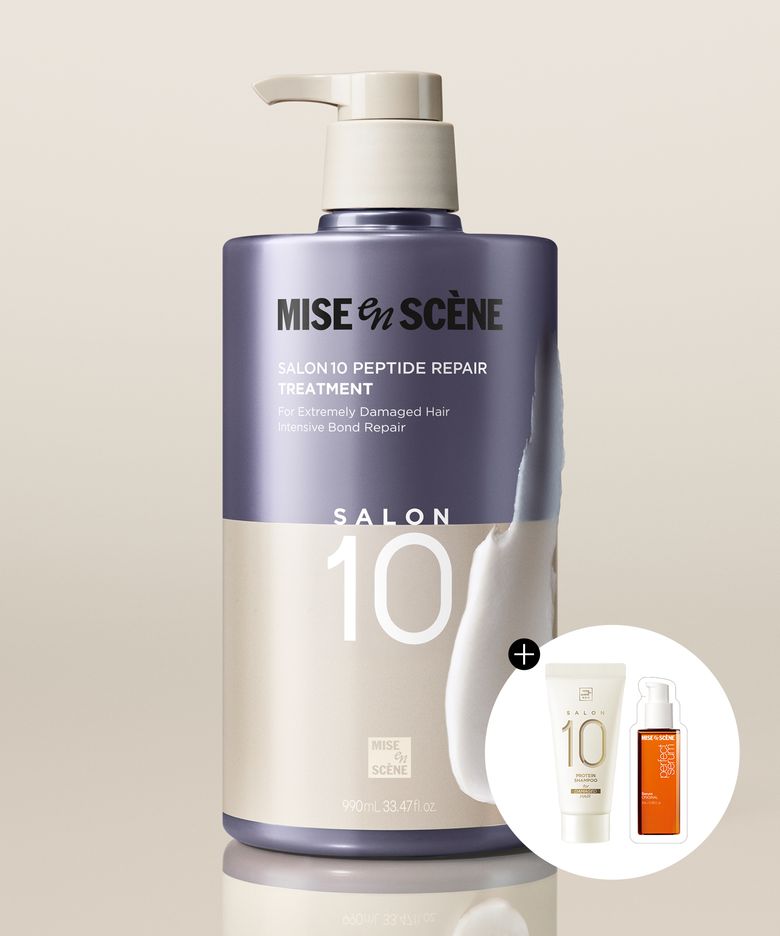 살롱 10 펩타이드 리페어 트리트먼트 990ml+샴푸30ml+샤쉐 증정