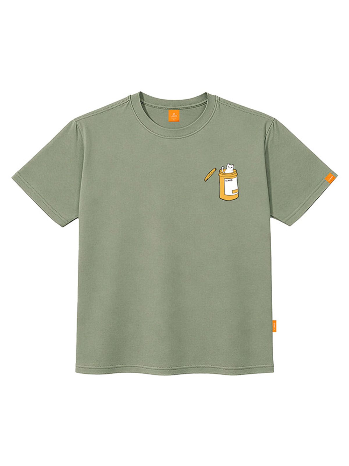 엘라모(LLAMO) 캣인더캔 반팔티셔츠 남녀공용 빅사이즈 S~4XL