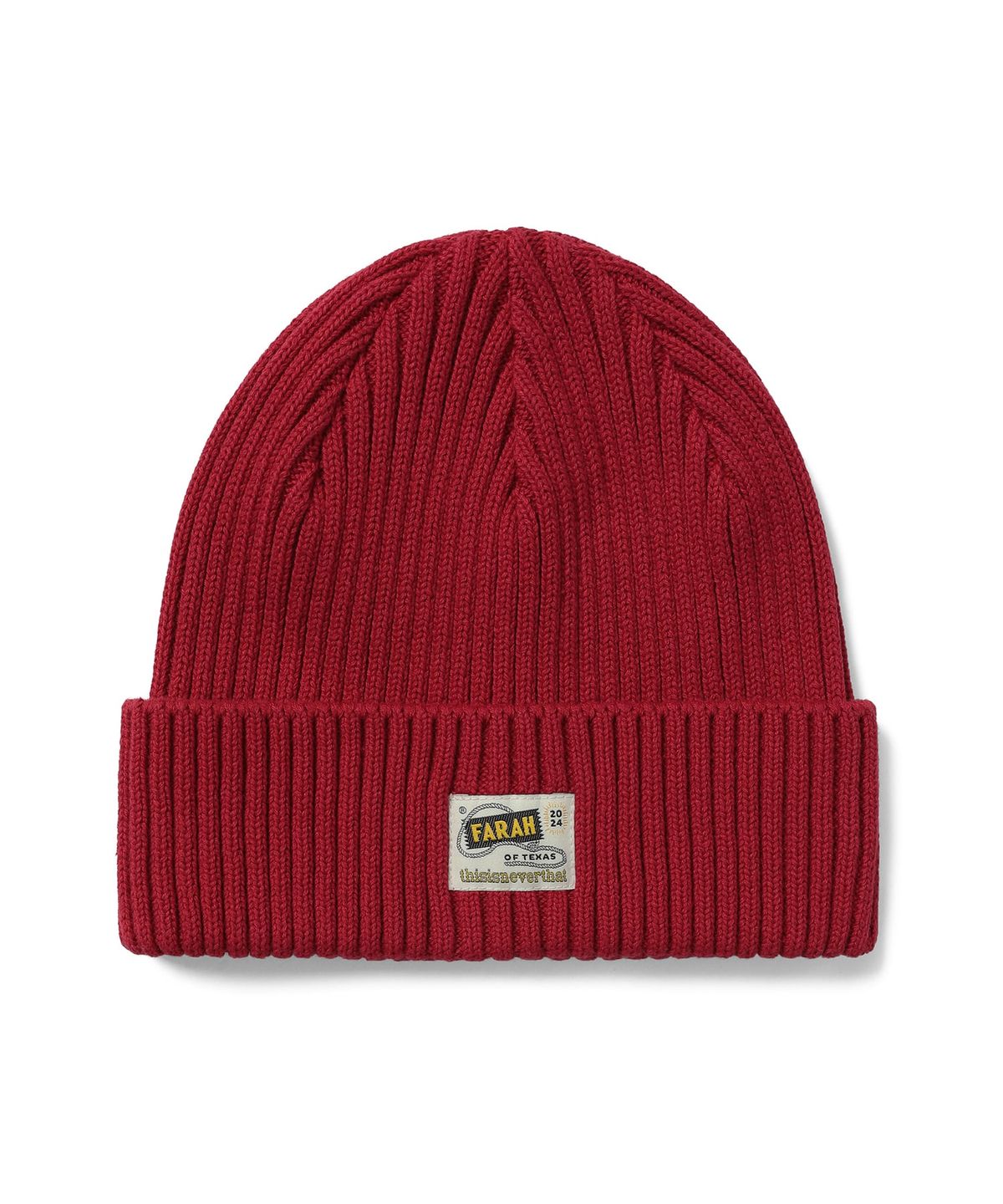 디스이즈네버댓(THISISNEVERTHAT) TNT FARAH Ribbed Beanie Cherry