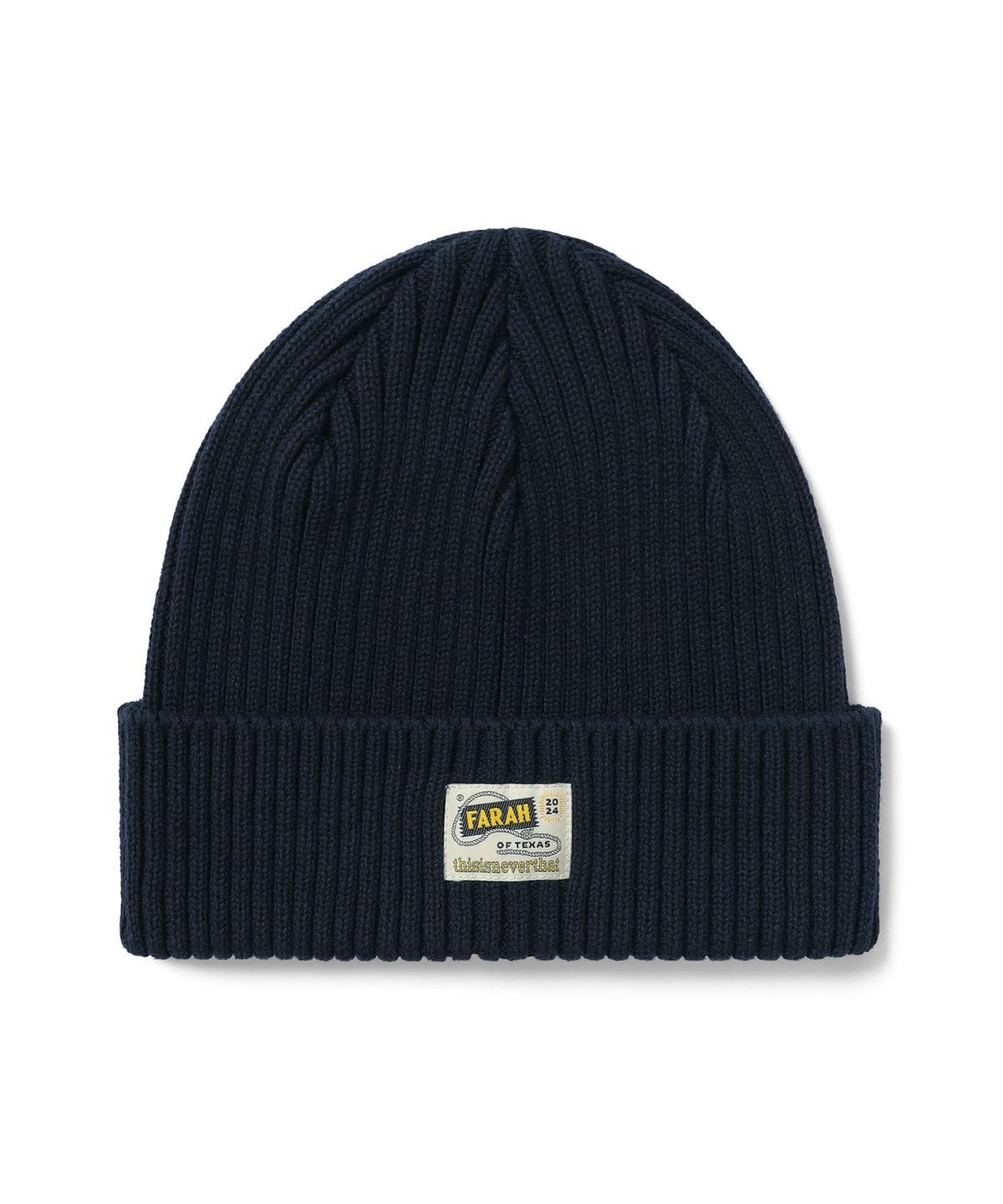 디스이즈네버댓(THISISNEVERTHAT) TNT FARAH Ribbed Beanie Navy