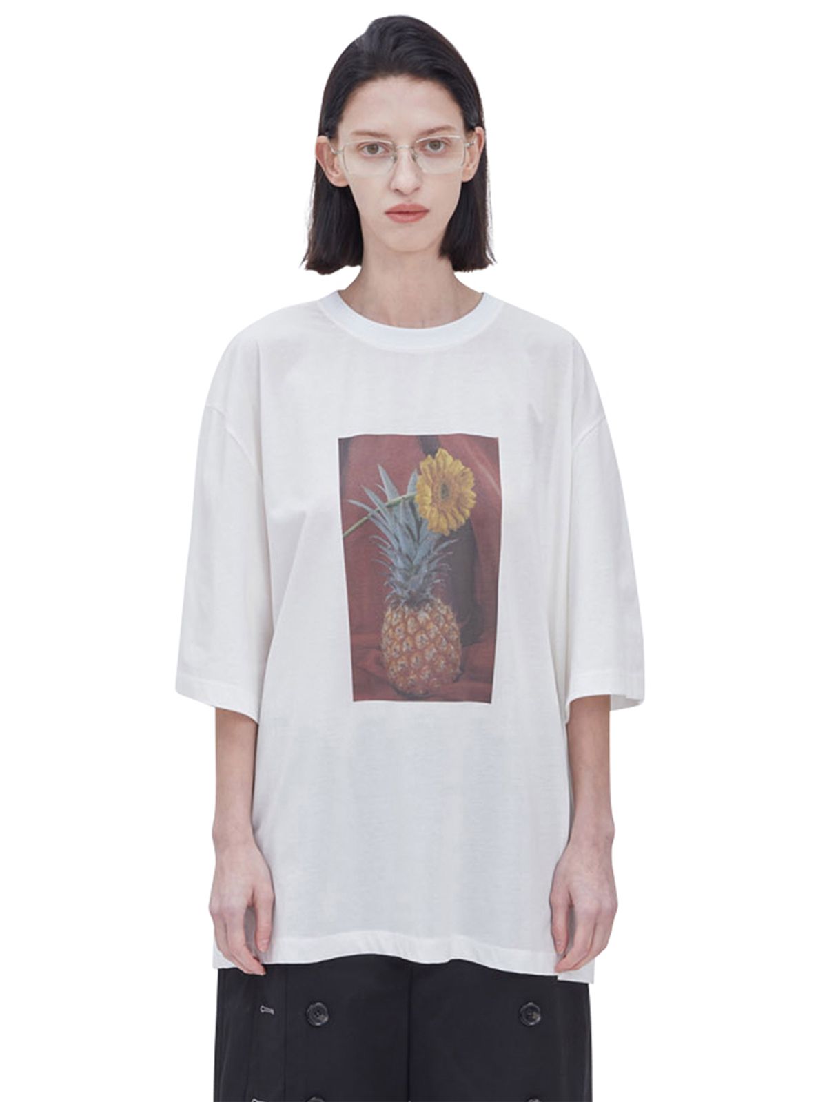 레이블리스(LABELESS) RED PICTURESQUE T-SHIRT