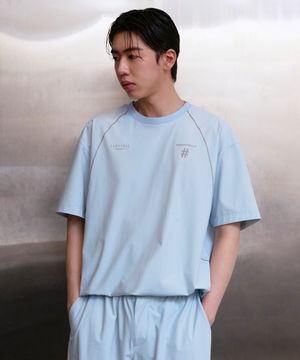 [BEENTRILL X ELECTRIC] UV 테크 오버핏 반팔 티셔츠(스카이 블루)