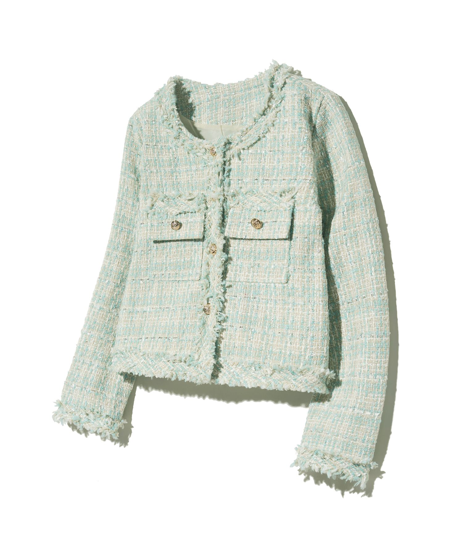 VIVABROWN ■ 85-VIVAJ048 Multi-Color Cropped Tweed Jacket MUSINSA | VIVABROWN 85-VIVAJ048 Multi-Color Cropped Tweed