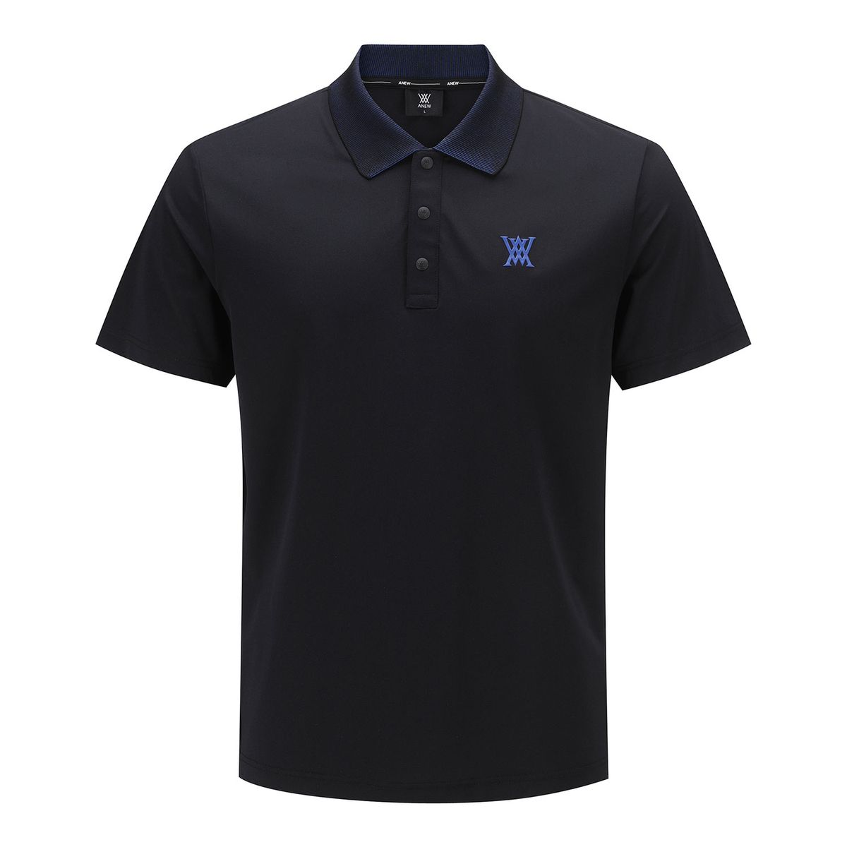 어뉴골프(ANEW GOLF) MEN COLLAR POINT SHORT T-SHIRT_BK