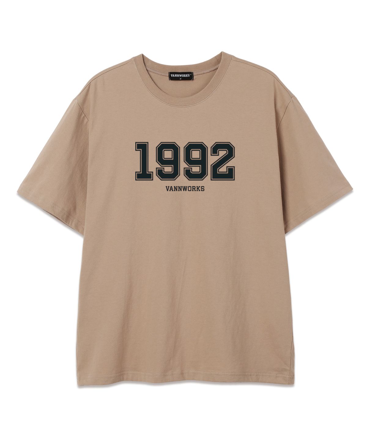 밴웍스(VANNWORKS) 1992 오버핏 반팔 티셔츠 (VS0099)베이지/블랙