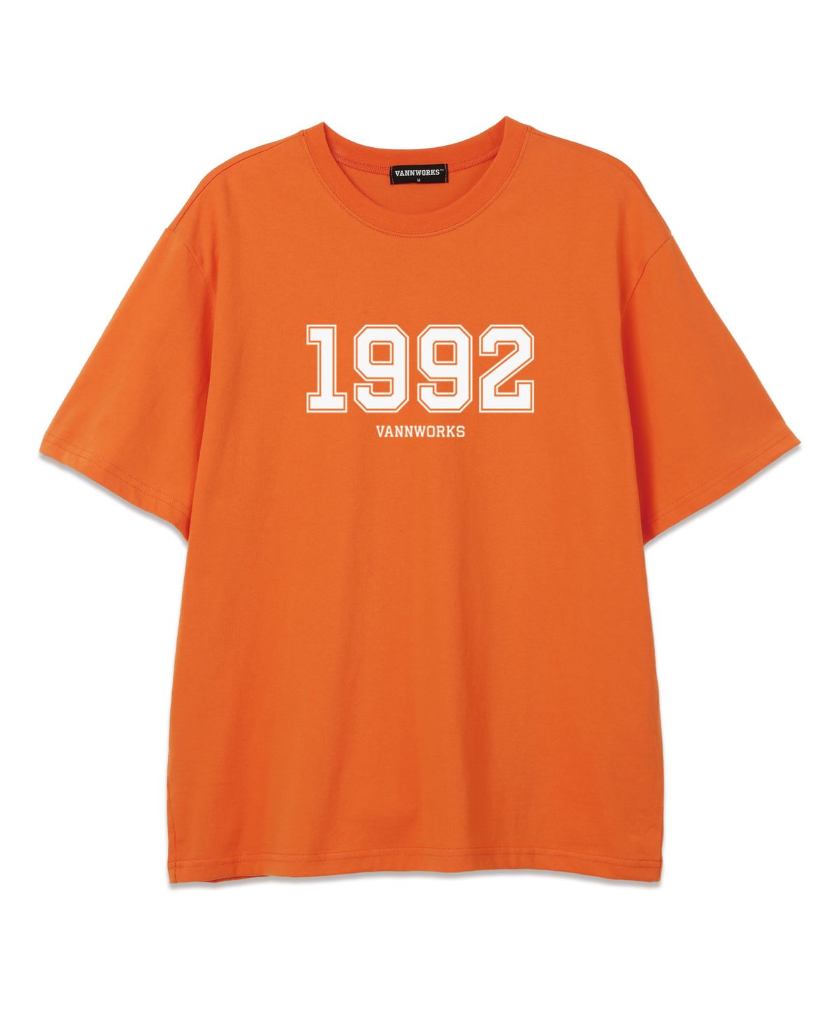 밴웍스(VANNWORKS) 1992 오버핏 반팔 티셔츠 (VS0099) 오렌지/화이트