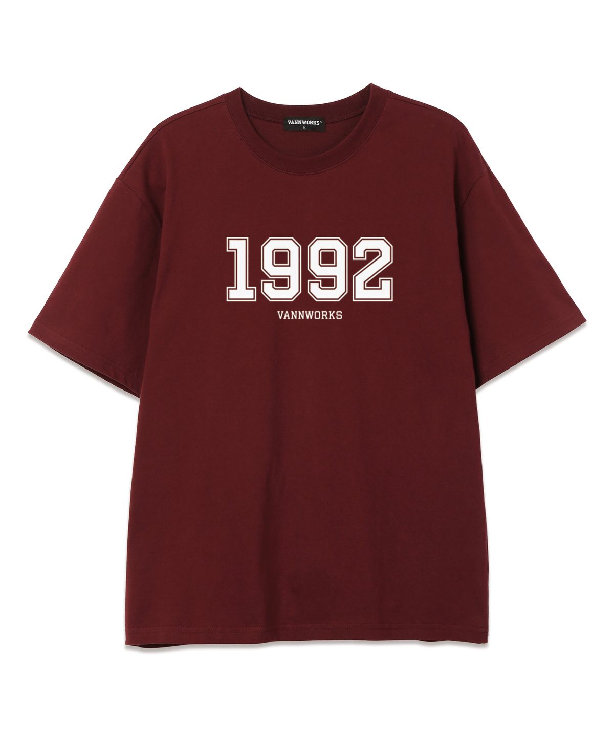 밴웍스(VANNWORKS) 1992 오버핏 반팔 티셔츠 (VS0099) 와인/화이트