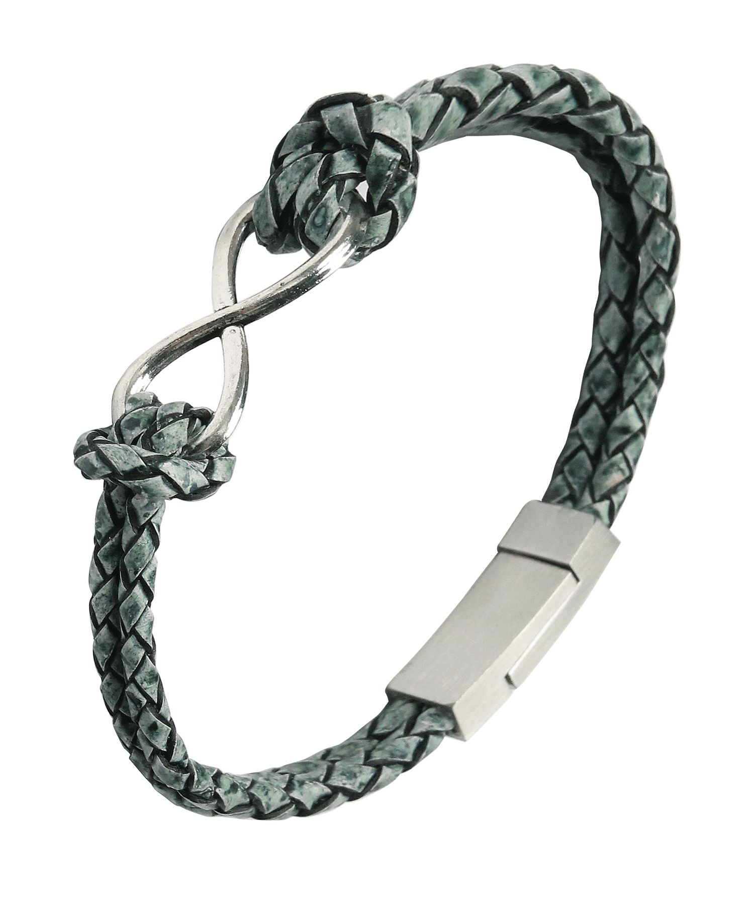 ●DOFFJASON● KING ROPE LEATHER BRACELET MISTY BLUE DJ24SSEB MUSINSA公式 | DOFFJASON Kink rope leather bracelet MISTY BLUE