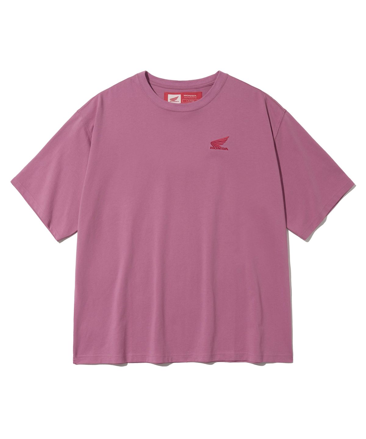 핍스 모터사이클(PHYPS MOTORCYCLE) Original Wing Small logo T-shirt Dark pink