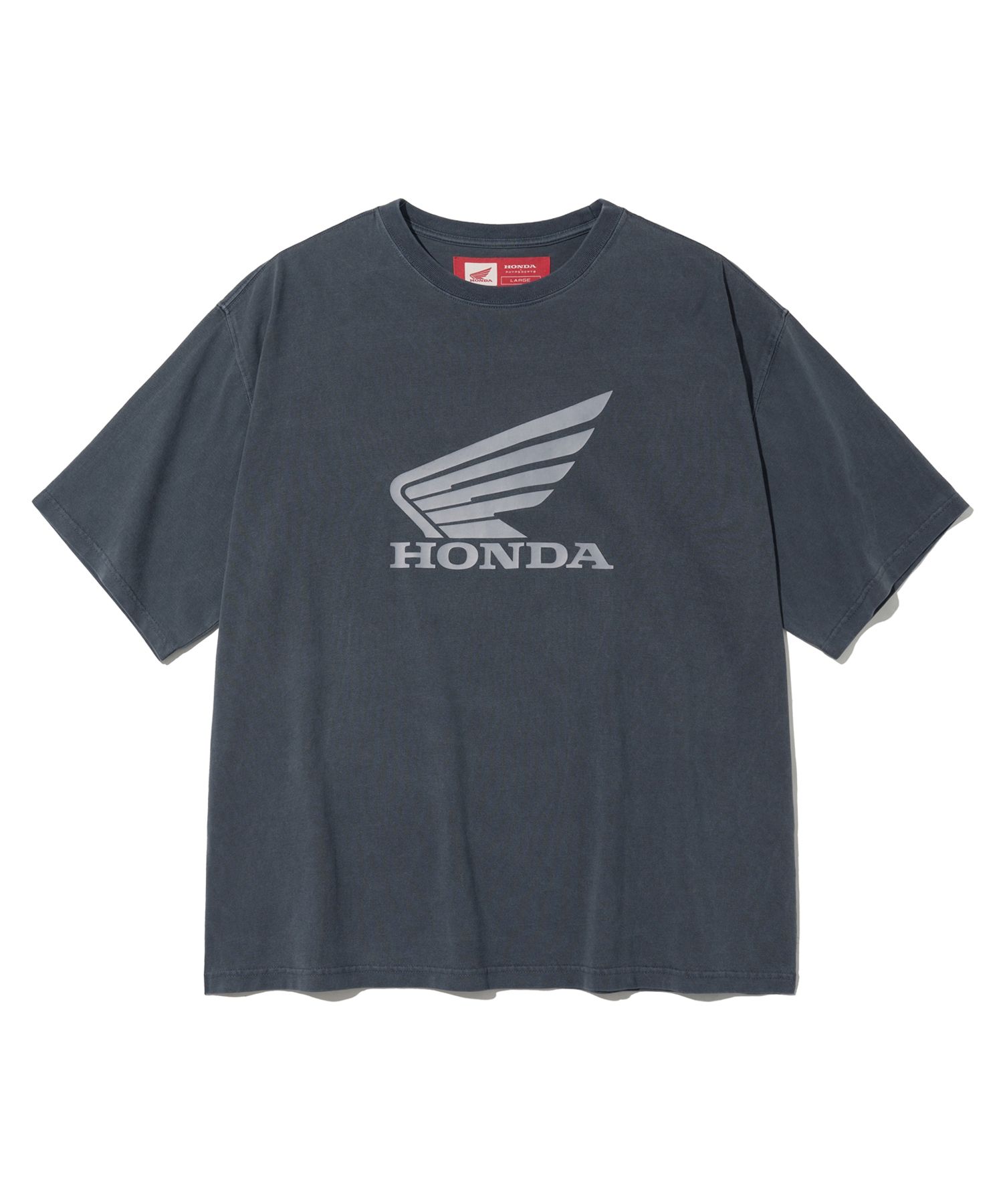 Tシャツ・カットソー HONDA MOTORCYCLE Original Wing Small logo Tshirt PG Charcoal MUSINSA公式 | Honda Motorcycle Original Wing logo T-shirt PG