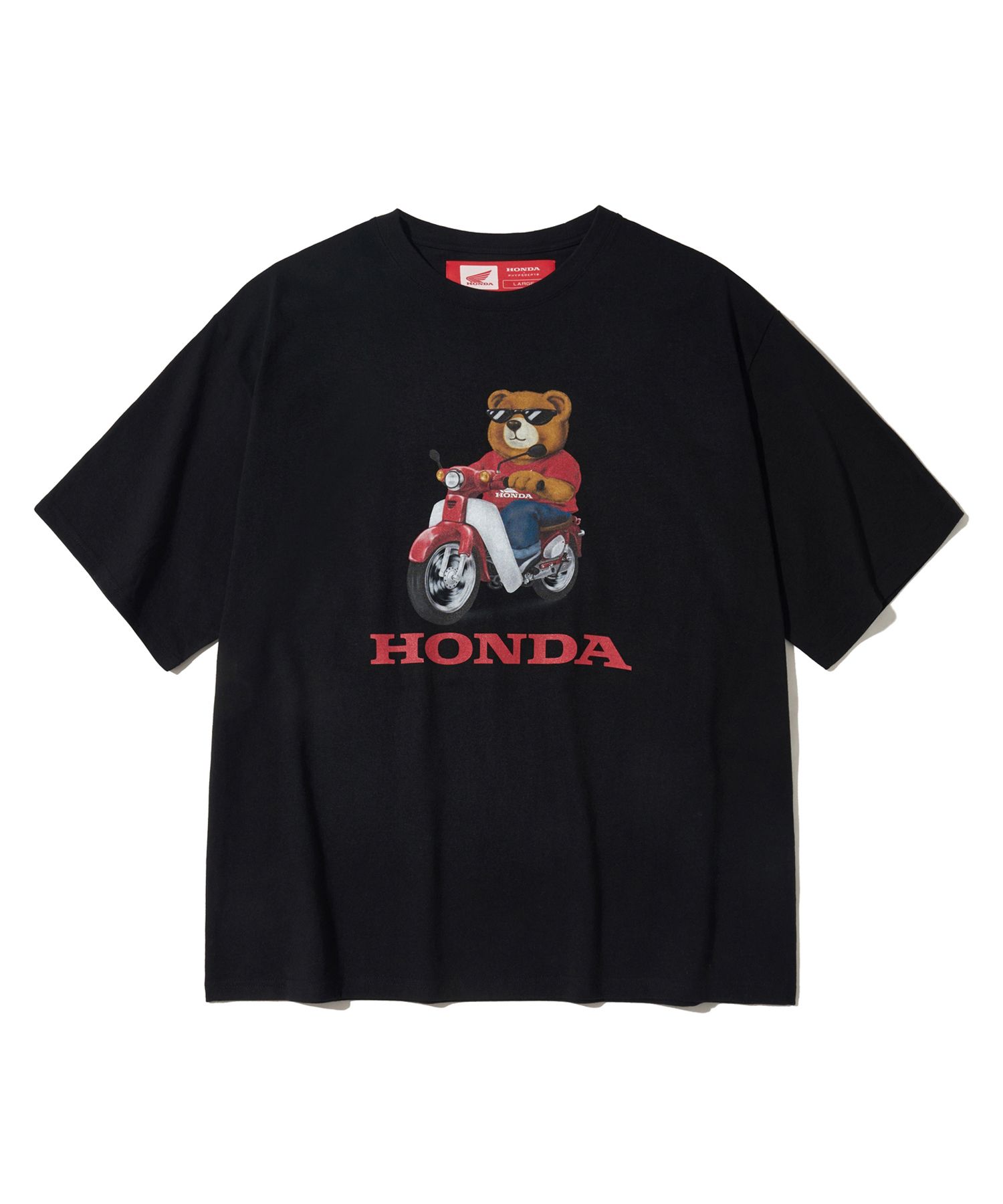 Musinsa honda motorcycle honda bear t shirt black