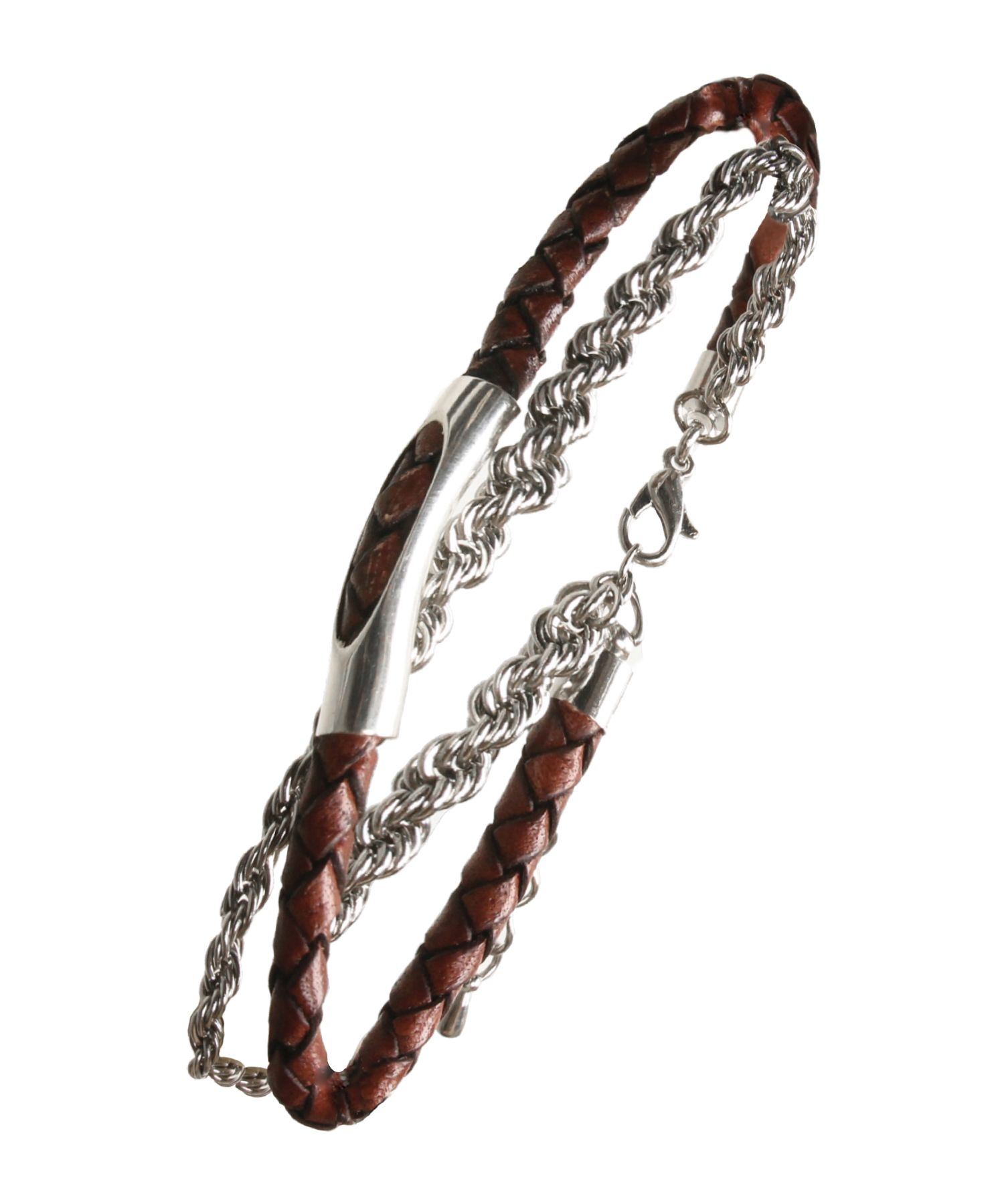 MUSINSA | DOFFJASON Double layered bracelet, BROWN