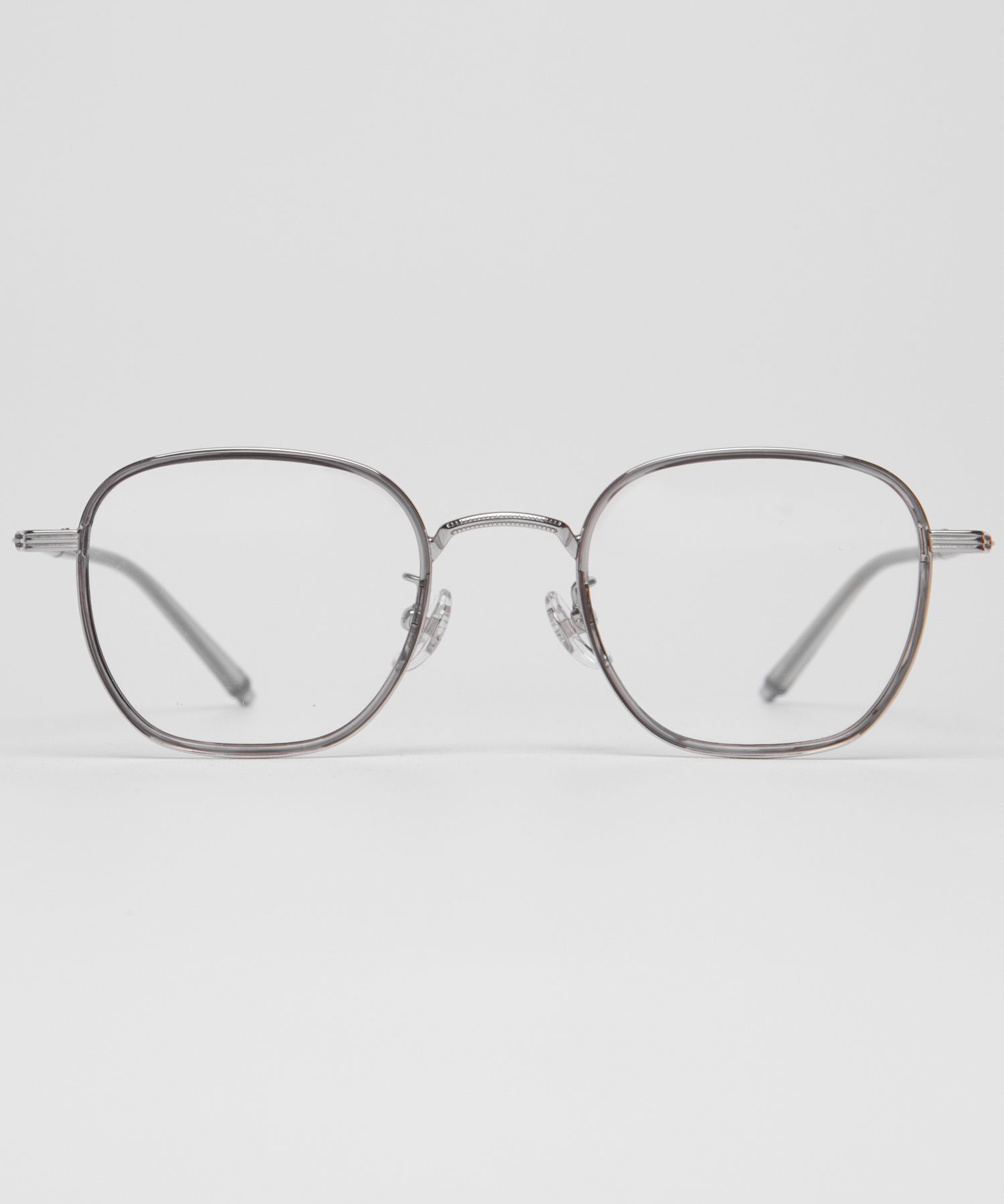 MUSINSA SEMICOLON EYEWEAR Rolly steel gray metal glasses