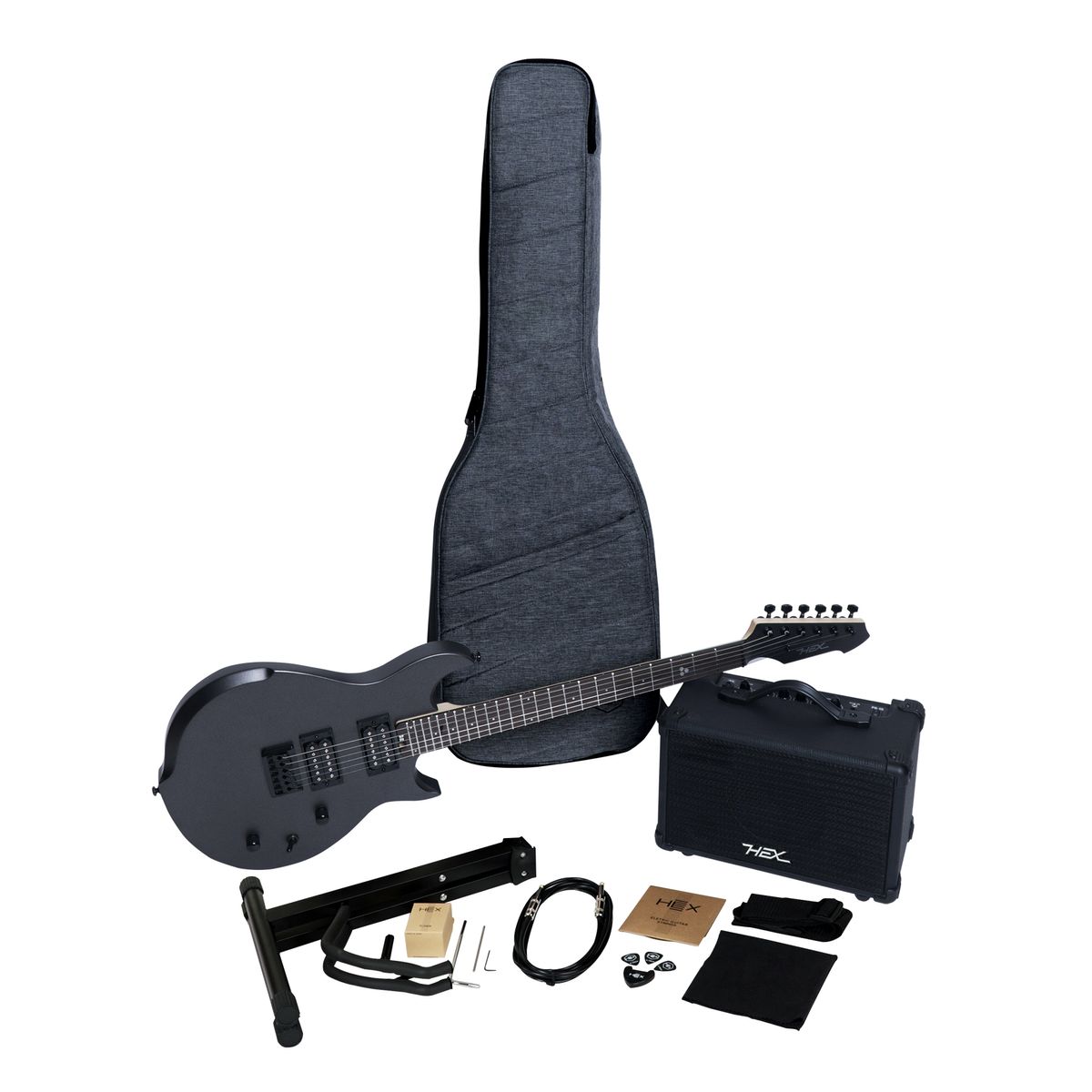 헥스기타(HEXGUITARS) 입문용 일렉기타 W300 & 15W 앰프 올인원 세트