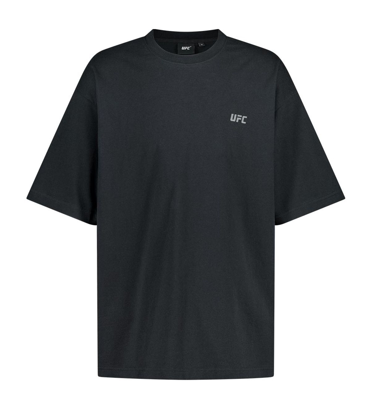 유에프씨 스포츠(UFC SPORT) UFC 리플렉티브 로고 오버핏 반팔 티셔츠 블랙 U2SSV2150BK