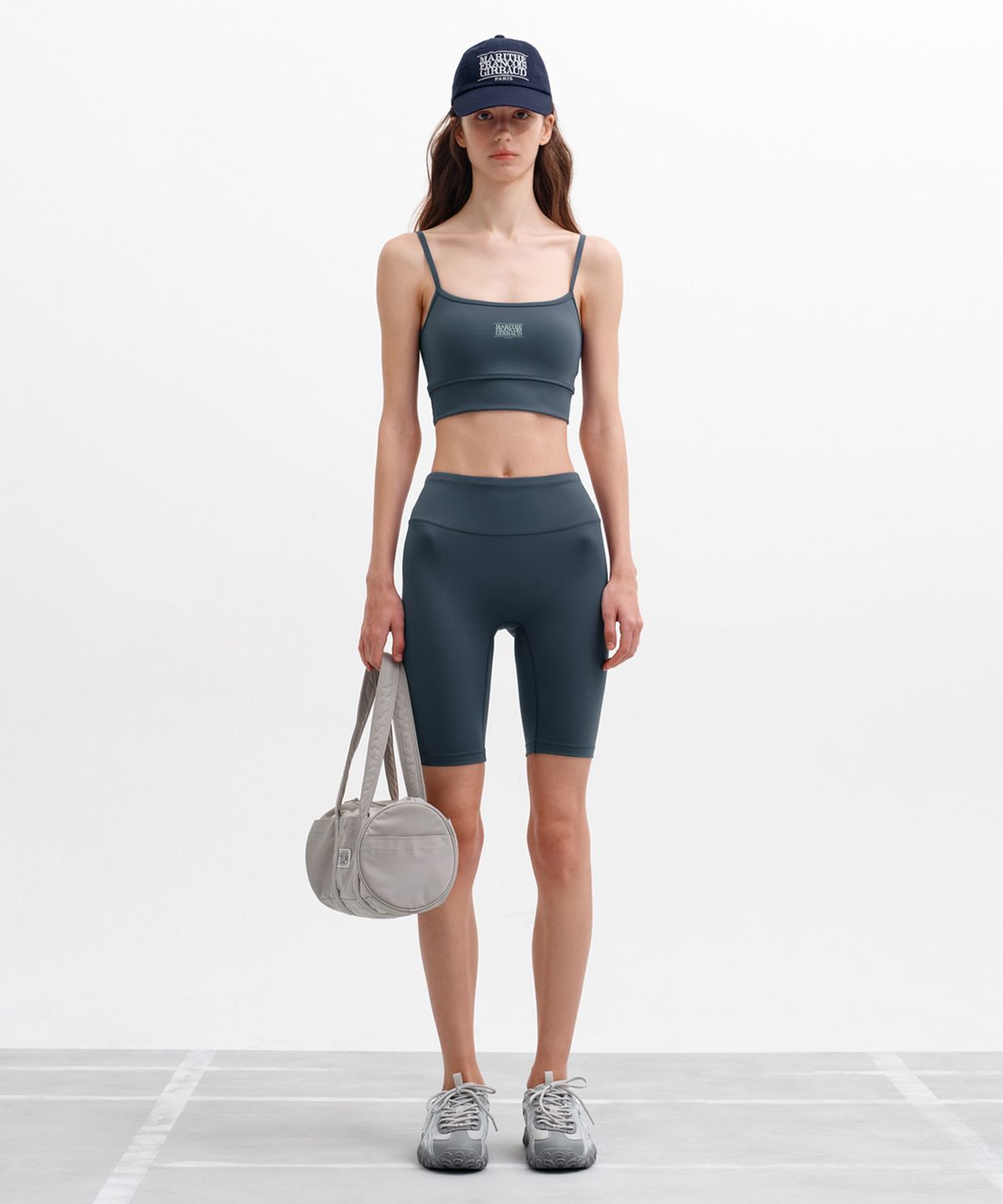 마리떼 스포츠(MARITHÉ SPORT) MOUVEMENT W CLASSIC LOGO BIKER SHORTS ash blue