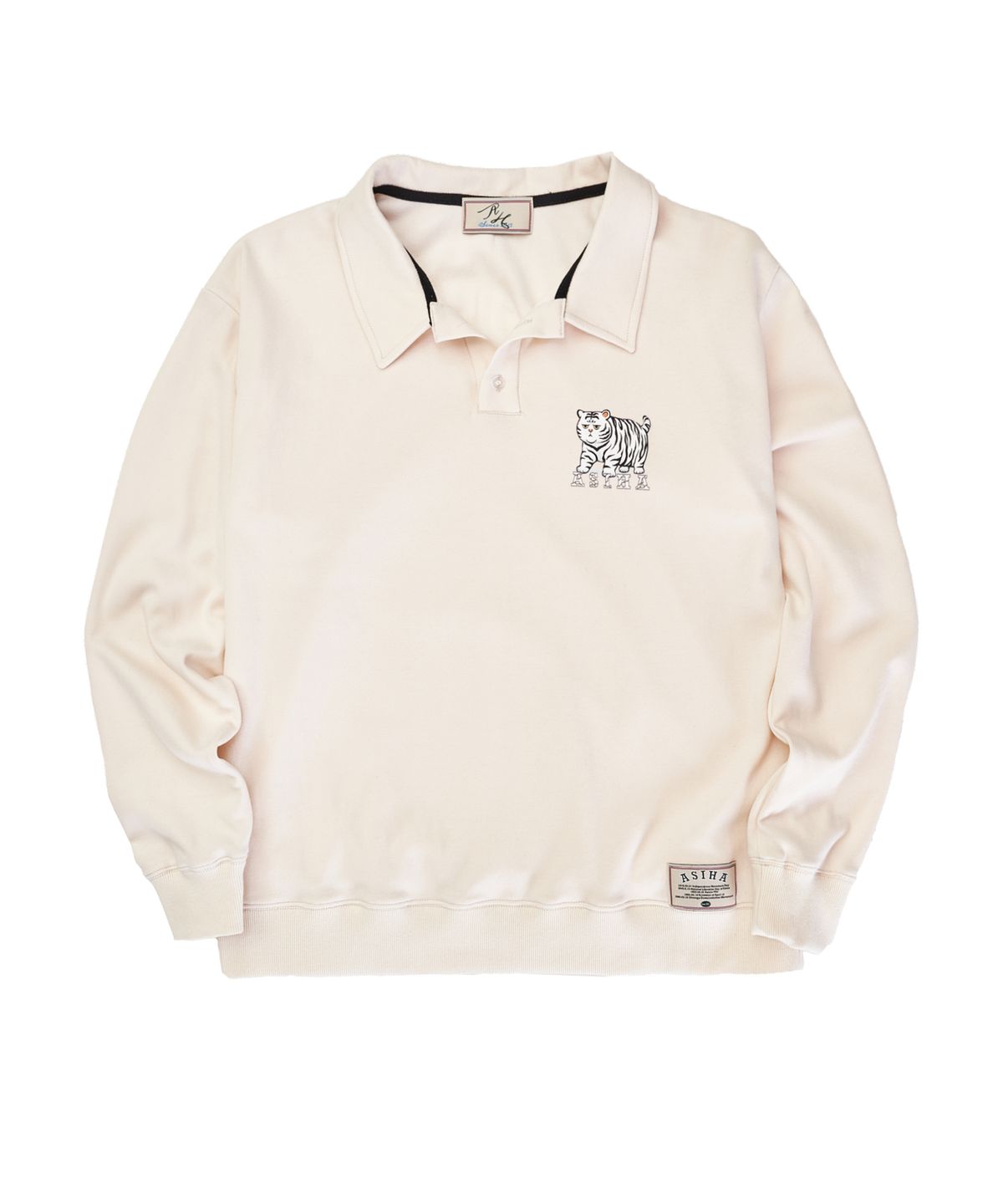 아시하(ASIHA) AH24 02SWCR A FAT TG PK SWEATSHIRTS 아시하 뚱백호 PK 맨투맨 CREAM