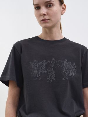 Dancing nymphs T-shirt charcoal