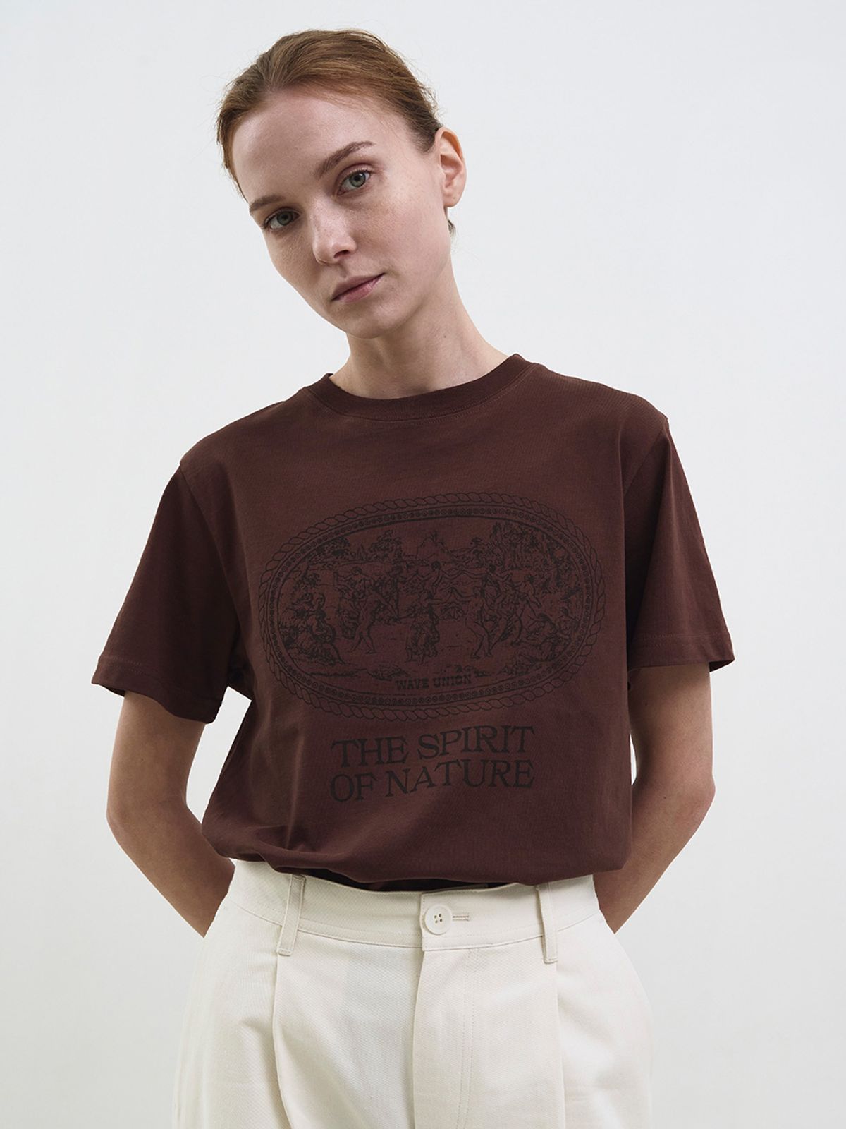 웨이브유니온(WAVE UNION) Nymphs T-shirt brown