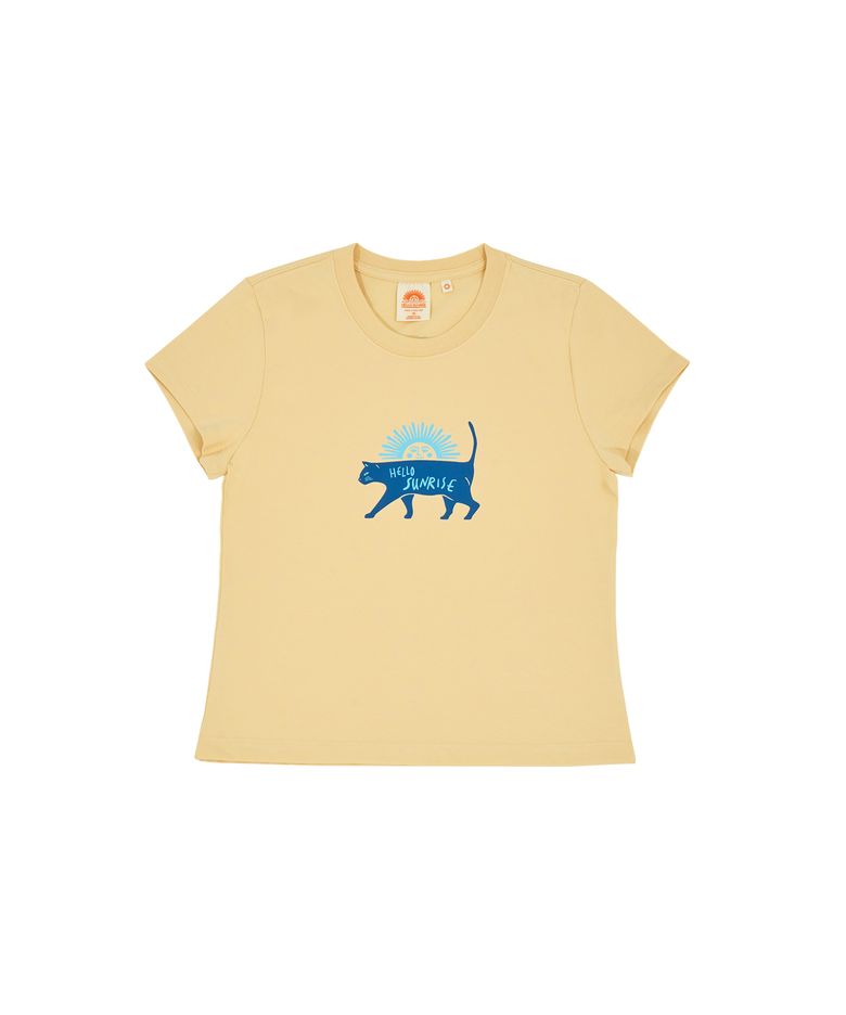 HS VTG Cat Logo Short Sleeve Tee(W)_Butter Yellow