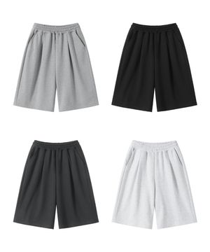 ( 2Pack ) 원턱 버뮤다 스웨트 팬츠 ( 4Color )