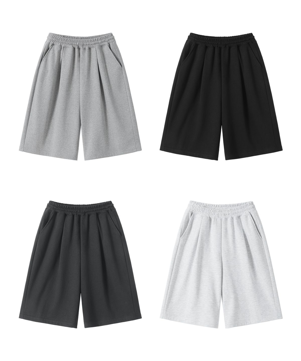 유니온스튜디오(UNIONSTUDIO) ( 2Pack ) 원턱 버뮤다 스웨트 팬츠 ( 4Color )