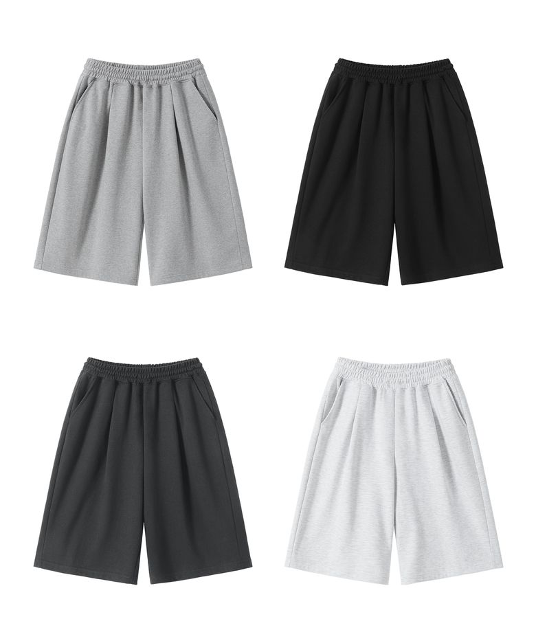 ( 2Pack ) 원턱 버뮤다 스웨트 팬츠 ( 4Color )