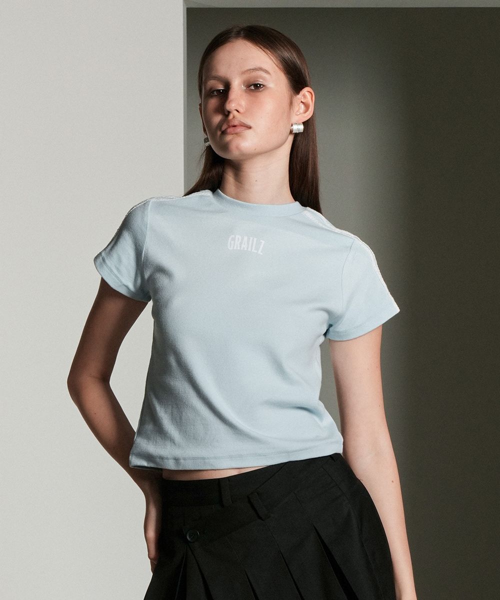 【GRAILZ】GR LACE T-SHIRTS [SKY BLUE] MUSINSA | GRAILZ GR LACE T-SHIRTS [SKY BLUE]