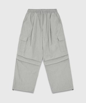 윈드 카고 파라슈트 스트링 팬츠_그레이