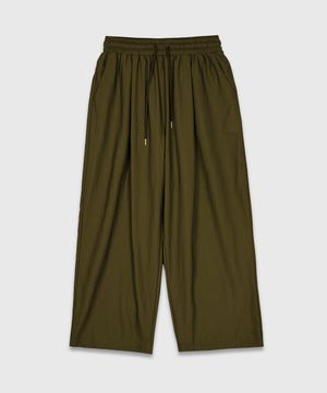리사이클 와이드 밴딩 팬츠_올리브