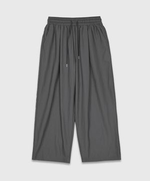 리사이클 와이드 밴딩 팬츠_차콜