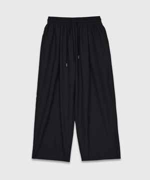 리사이클 와이드 밴딩 팬츠_블랙