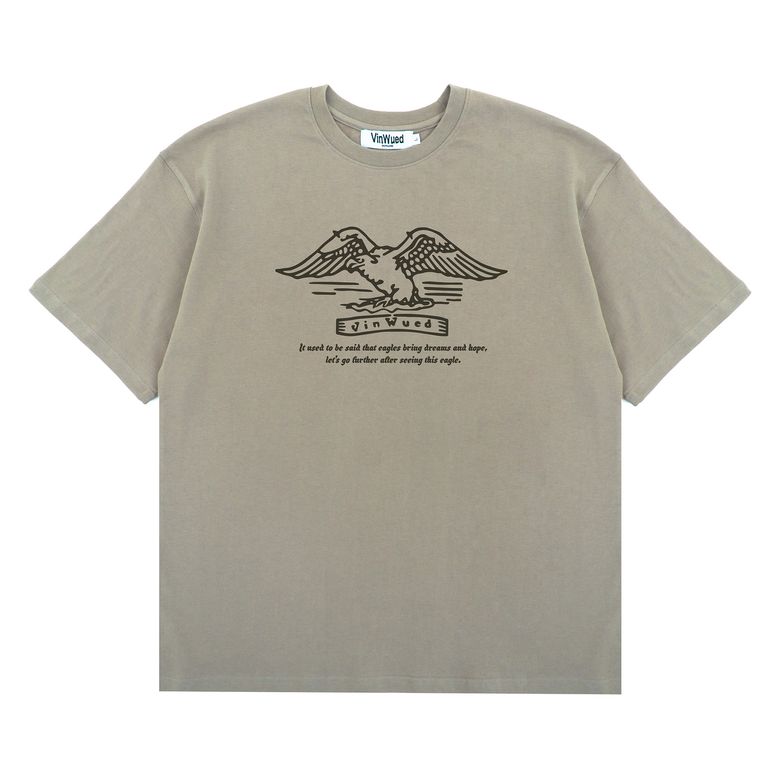 American Eagle 이글 샌드베이지 세미오버핏 티셔츠